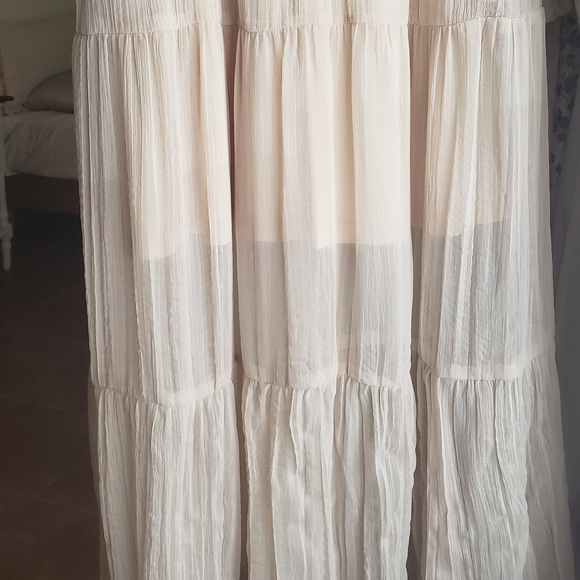 Adored Vintage Boho Champagne Maxi Dress - Picture 5 of 5